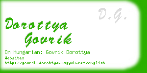 dorottya govrik business card